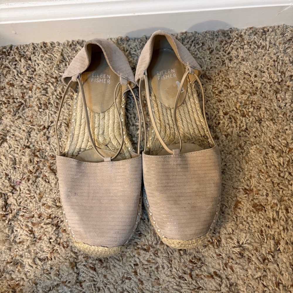 Eileen Fisher Espadrille Flat Sandals size 7.5